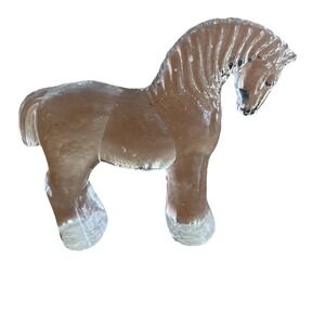 Kosta Boda Art Glass Horse Bertil Vallien Zoo Series Sweden Paperweight 70s MCM